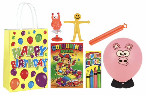 Ready-made unisex party bags perfect for boys’ or girls’ birthdays.