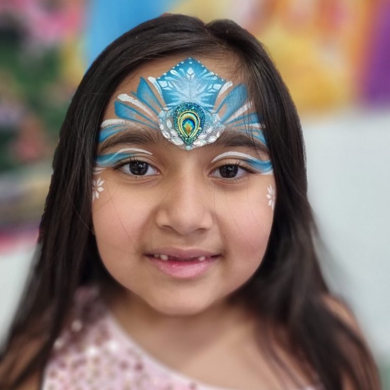 Colourful creations and happy smiles at this children's birthday party with our Bristol face painting service. Transforming little faces into magical masterpieces at a fun-filled kids party in Bristol.