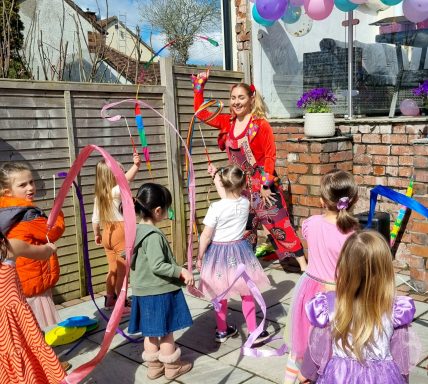 Party dancing with children